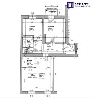 Jetzt besichtigen - Preisreduktion! Erstbezug nach Sanierung: Moderne Stadtwohnung in zentraler Lage in Graz: 75 m² - 3 Zimmer - Balkon - neue Küche! PROVISIONSFREI!
