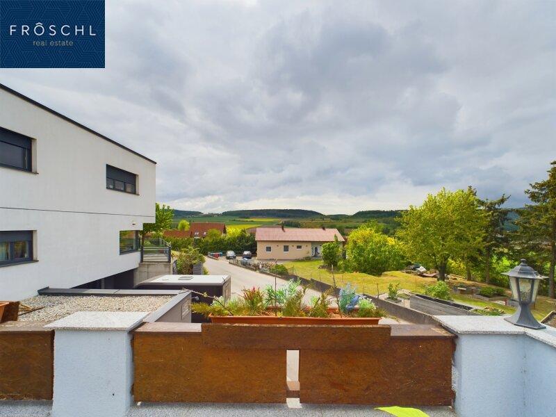 Aussicht von der Terrasse Richtung Sden