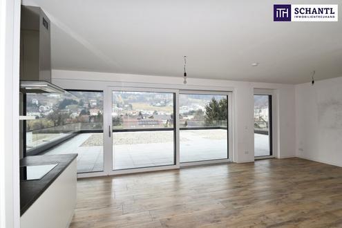TRAUMHAFTES PENTHOUSE MIT AUSRICHTUNG GEDERSBERG - ENTSPANNUNG PUR!!  I ATEMBERAUBENDER AUSBLICK I PERFEKTE VERKEHRSANBINDUNG - Penthouse mit 181,60 m² Dachterrasse! TIEFGARAGENPLÄTZE !