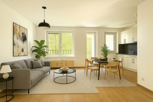 Erstbezug nach Sanierung: 3 Zimmer Wohnung mit Balkon und Garage