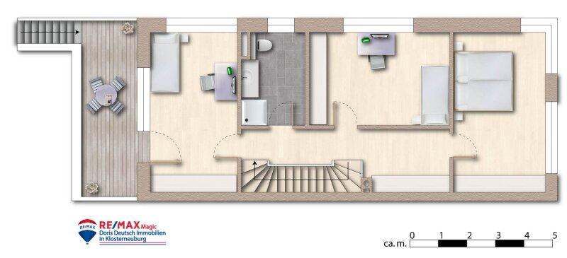 Grundriss Obergeschoss mbliert