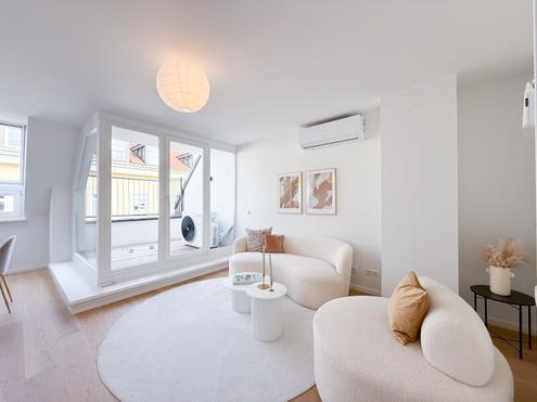 Lichtdurchflutete Dachgeschoss-Maisonette mit Terrasse in begehrter Lage Währings