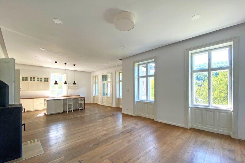 Wohnzimmer mit offener Kche