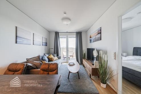 Mblierte 2-Zimmer Wohnung mit groer Loggia, Nhe U2 Donaumarina