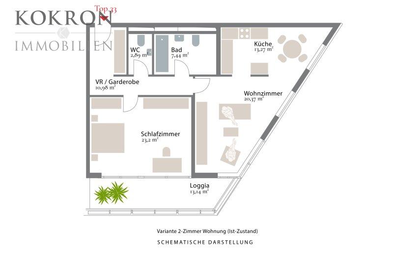 Grundriss Skizze Wohnung-Ist Zustand