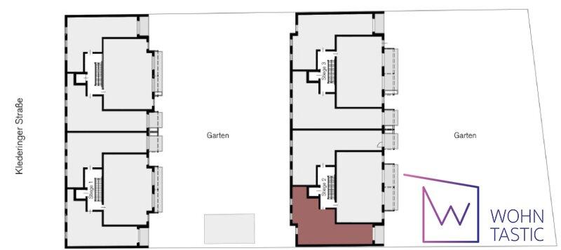 Lageplan der Wohnhausanlage