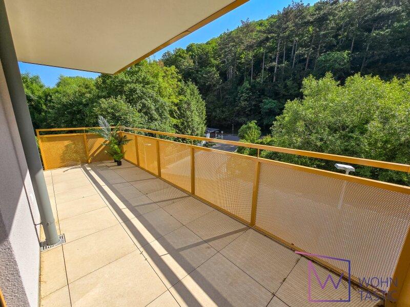 Balkon mit Blick ins Grne
