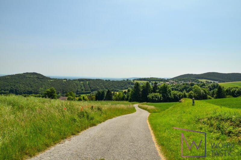 Zufahrtsstrae mit herrlichem Fernblick