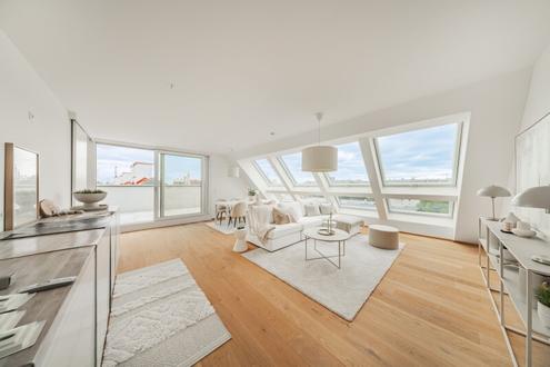 ORIGINELLES PENTHOUSE  >> Dachterrassentraum in urbaner Lage mit Spitzenanbindung in die Innenstadt >> U4 / U6 Längenfeldgasse