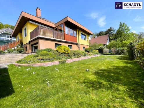 Bungalow-Idyll in Gablitz: Ihr Zuhause mit Wienerwald-Panoramablick: 4 Zimmer I Wintergarten I Sdwest-Terrasse I Gartenparadies I Keller I Garage!