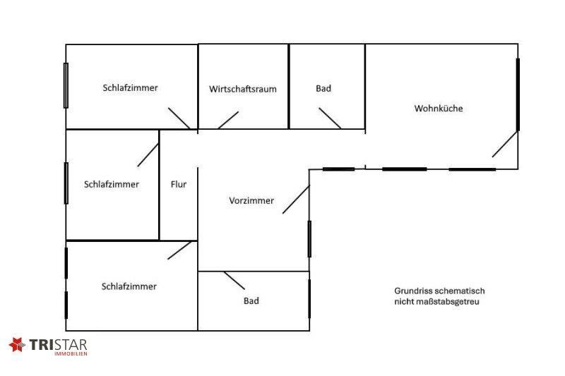 Schematischer Grundriss