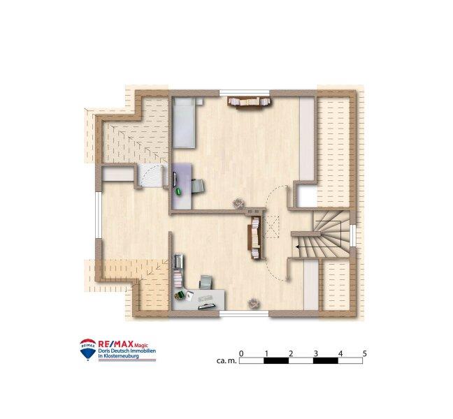 Grundriss Dachgeschoss mbliert
