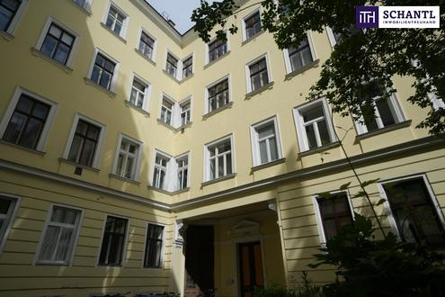 Ruhig in zweiter Reihe zur Straße gelegen!: Vermietete Altbauwohnung in 1060 - Top-Lage! Ideale smarte Anlage!