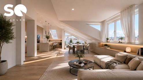 # SQ - ENTKERNTE 3 ZIMMER DACHGESCHOSSWOHNUNG MIT WEITBLICK UND TERRASSE - N�HE MILLENIUM TOWER - 1200 WIEN