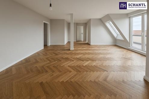 Exklusive 4-Zimmer-Dachgeschosswohnung in revitalisiertem Altbauhaus - Stilvolles Wohnen mit Dachterrasse, Fischgrätparkett, Klimaanlage & Luftwärmepumpe auf modernstem Stand