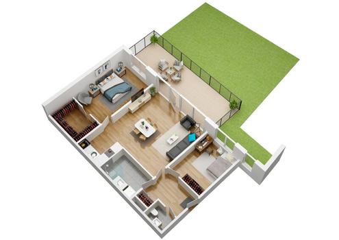 Erstbezug mit 24m² Terrasse- Helle 3-Zimmer Wohnung in Top-Lage mit U-Bahn-Anbindung !