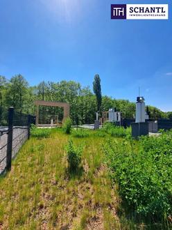 Ein Platz, der mehr kann als wohnen. Geniale Neubauwohnung mit WOW-Effekt! Riesiger Balkon und Terrasse + Privater Dachgarten + Grün wohin das Auge reicht + Luftwärmepumpe!