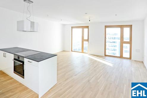 Sonnwendviertel: 4-Zimmer-Wohnung mit Balkon im 6. OG - Fitnessraum, Co-Working & Rooftop-Terrasse inklusive!
