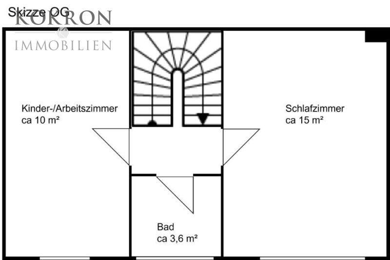 Planskizze Obergeschoss