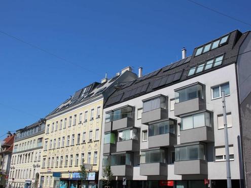 WAGRAMER STRASSE, sonnige 64 m2 Neubau mit 4 m2 Loggia, 3 Zimmer, Komplettkche, Wannenbad, Parketten, U1-Nhe