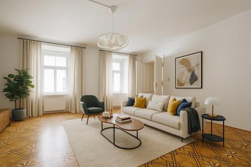 3.OG - Sanierte Altbauwohnung beim UNIQA Tower