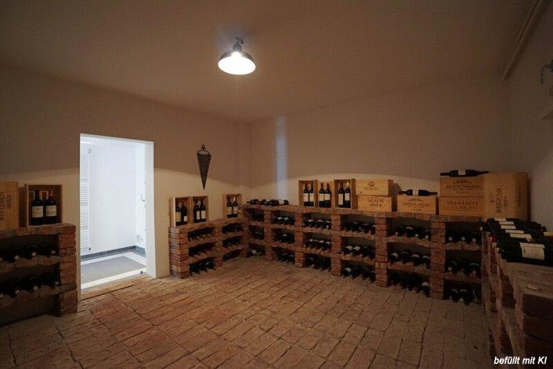 Weinkeller mit Ziegelboden