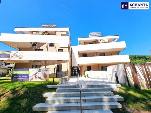 Raus ins Leben. Rein ins Grne. Happy to be here... Wienerwald-Trume! TOP Neubauwohnung mit viel Freiraum! Traumhafte Sd-West Terrasse + Ideale Raumaufteilung + Grn wohin das Auge reicht + Luftwrmepumpe!