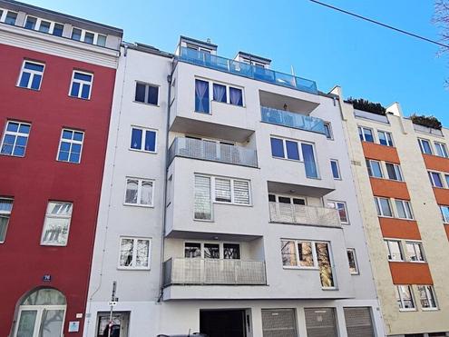 EIGENGARTEN, LORYSTRASSE, 75 m2 Neubau mit 23 m2 Garten, 2 Zimmer, Wohnküche, Wannenbad, Parketten, 1. Liftstock