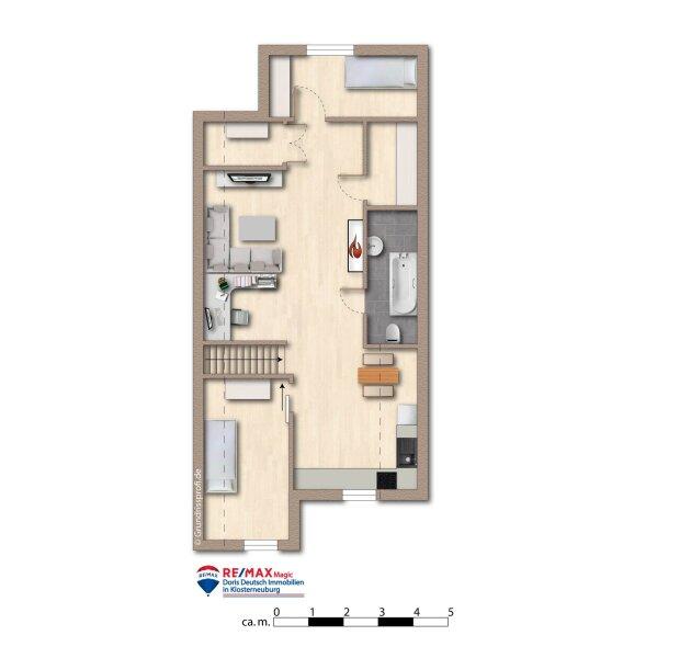 Grundriss Dachgeschoss mbliert