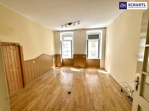 Sanierungsbedürftige Ein-Zimmer-Wohnung im 1.OG! Sanieren Sie diese Wohnung ganz nach Ihren Bedürfnissen.