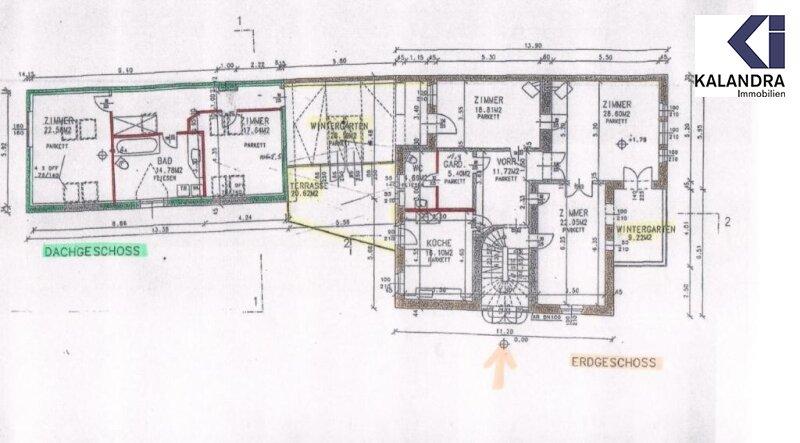 Grundriss Erdgescho & Dachgescho