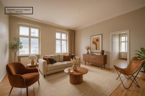 ++SBG7++ 3-Zimmer Altbau-Wohnung (sanierungsbedürftig) - viel Potenzial!!