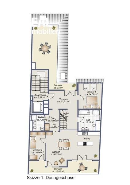 Plan 1. Dachgeschoss