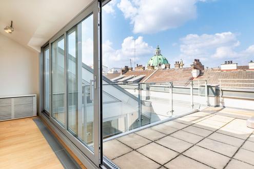 Exklusive Dachgeschosswohnung mit imposanter Dachterrasse am Schwarzenbergplatz