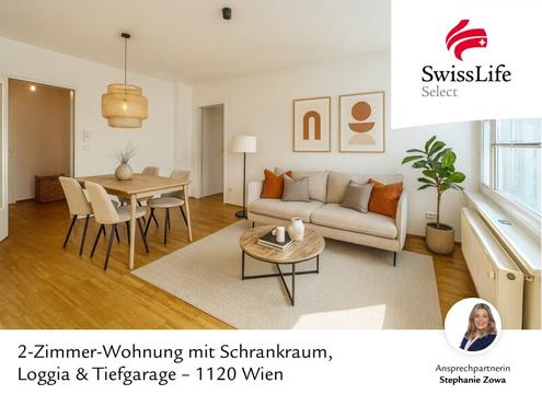 Stilvolle 2-Zimmer-Wohnung mit Loggia, Schrankraum und Garagenplatz - Nähe Längenfeldgasse