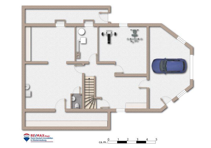 Grundriss Kellergeschoss mbliert