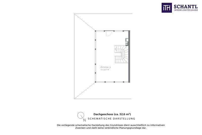 Grundriss Dachgeschoss, Schematische Darstellung