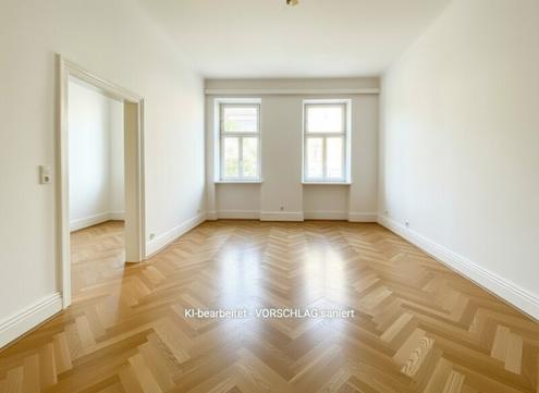 NÄHE AUGARTEN: 2-Zimmer-Altbauwohnung mit großem Gestaltungspotenzial beim Wallensteinplatz - auch ideal für Büro oder Praxis