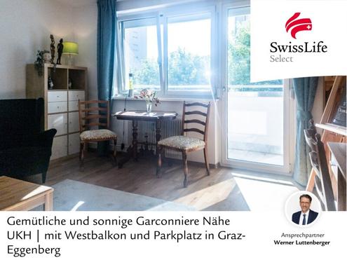 Gemtliche und sonnige Garconniere Nhe UKH | mit Westbalkon und Parkplatz in Graz-Eggenberg
