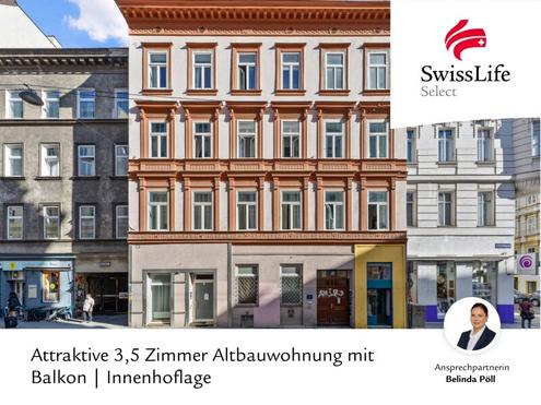 Neustiftgasse | Attraktive 3,5 Zimmer Altbauwohnung mit Balkon | Innenhoflage