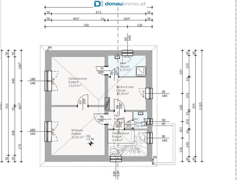 Wohnhaus in 3900 Schwarzenau, Plan OG