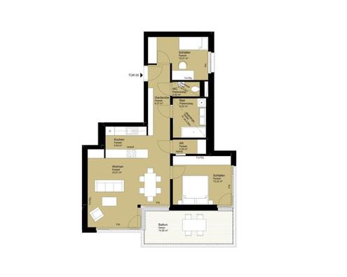 Grnruhelage! Teilmblierte 3-Zimmer-Balkonwohnung mit KFZ-Stellplatz im 14. Bezirk zu vermieten!