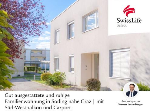 Gut ausgestattete und ruhige Familienwohnung in Söding nahe Graz | mit Süd-Westbalkon und Carport