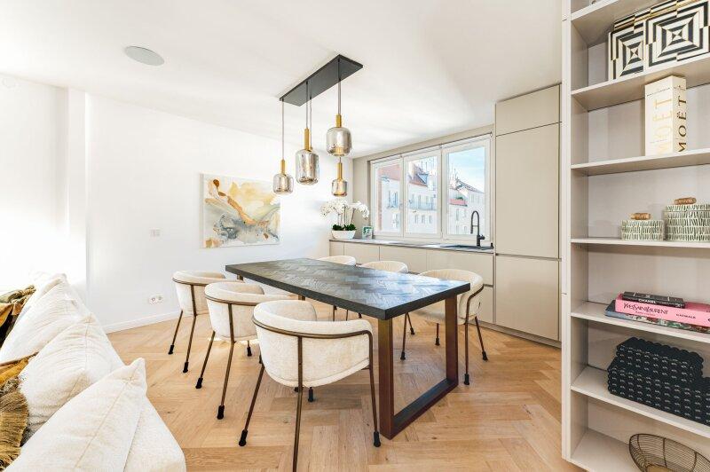 Einbaukche mit Blick in den Park