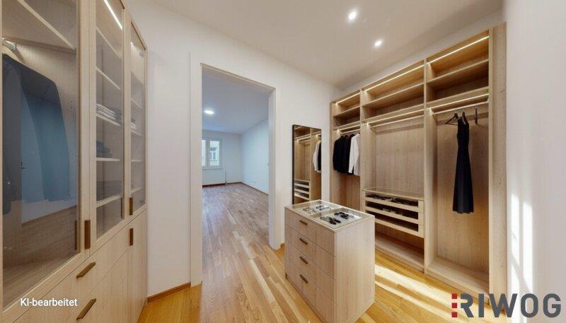 Begehbarer Kleiderschrank KI-Bearbeitet
