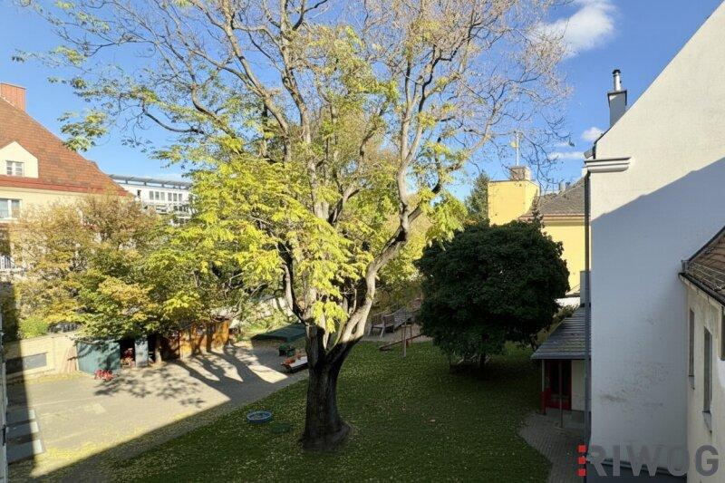 Aussicht in den begrnten Innenhof