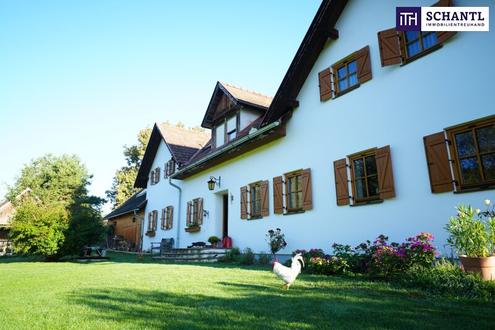 SENSATIONELLES JUWEL! Exklusiver Vierkanthof im Thermenland Steiermark - Wohnen, Reiten & Leben mit Pool und Natur!