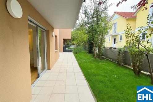 Gartenwohnung in Essling: Geräumige 3-Zimmer-Wohnung in absoluter Ruhelage