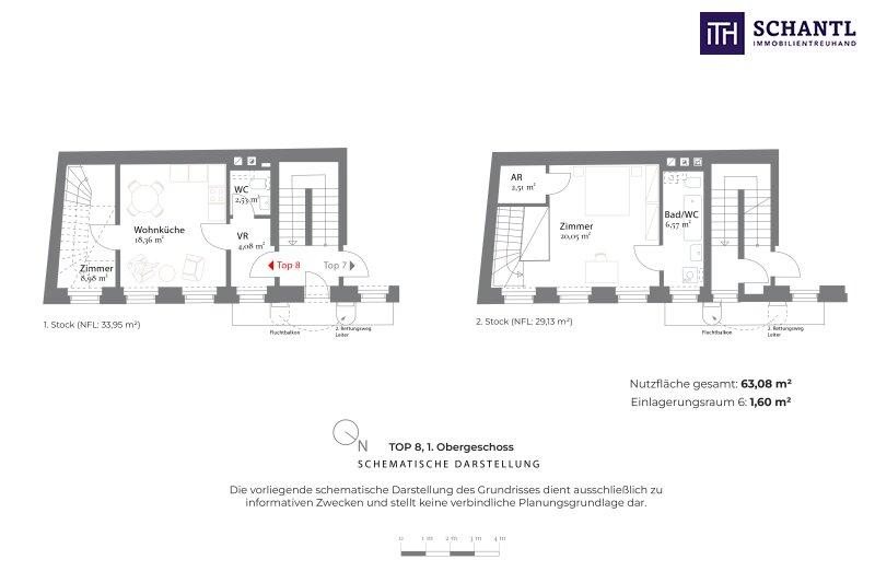 Grundriss Top 8, Schematische Darstellung