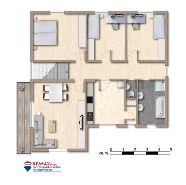 Grundriss Obergeschoss mbliert